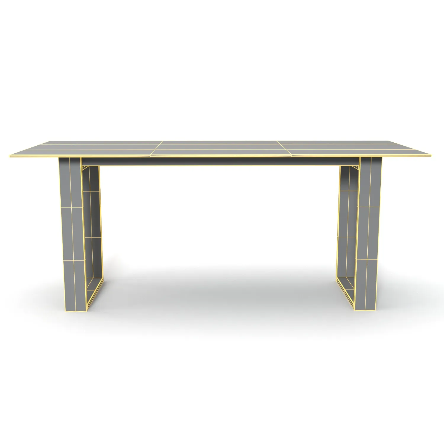 Wooden Base And Top Stone Bar Table 3D Model_07